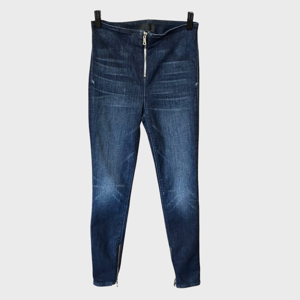 RTA dark wash high waisted skinny blue jeans